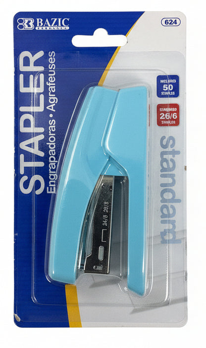 STANDARD STAPLER TRANSPARENT 26/6 STAPLES
