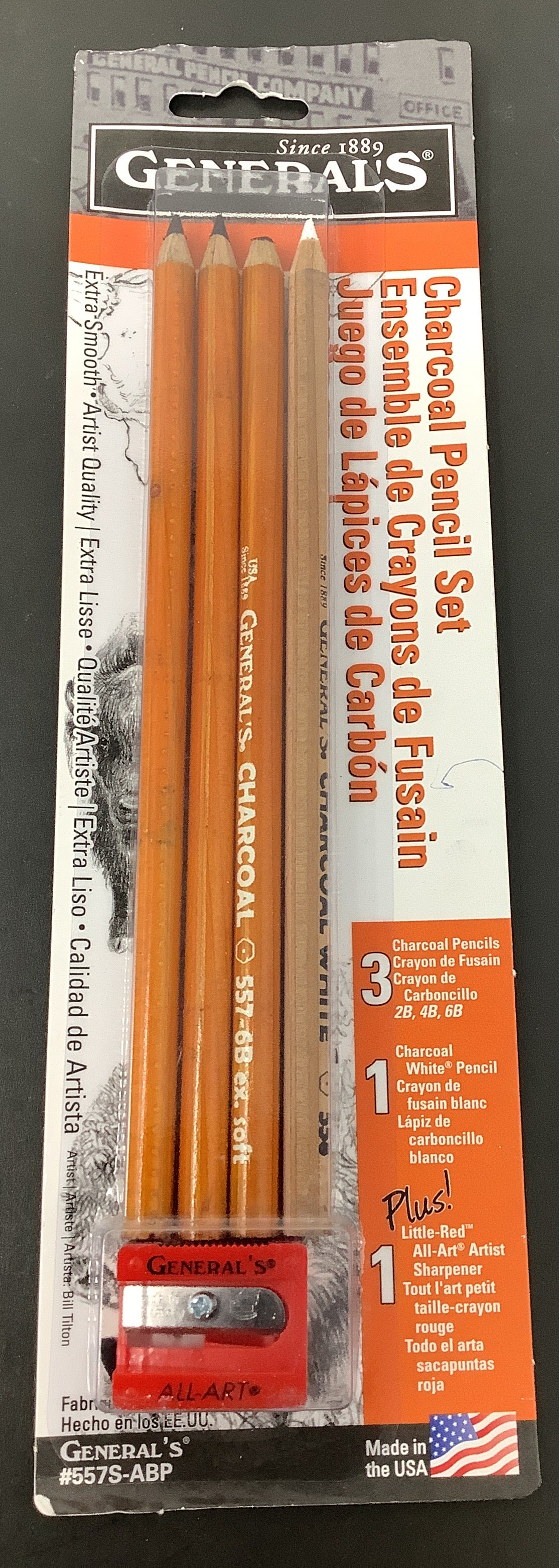 LAPIZ CARBON 6B-4B-2B 1 BLANCO & SACAPUNTA