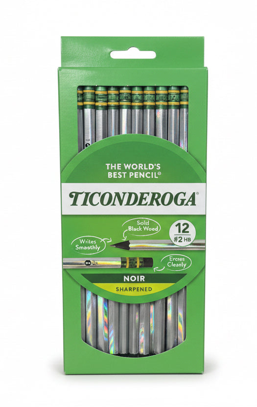 LAPIZ TICONDEROGA MADERA NEGRA CJ.12