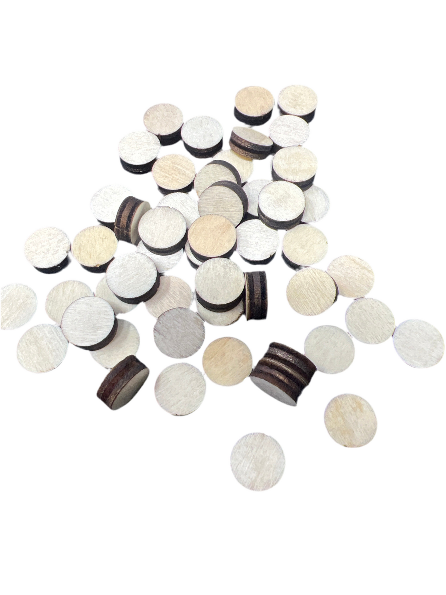 50 CT. UNFINISHED WOODEN ROUND SHAPE, 4.33IN