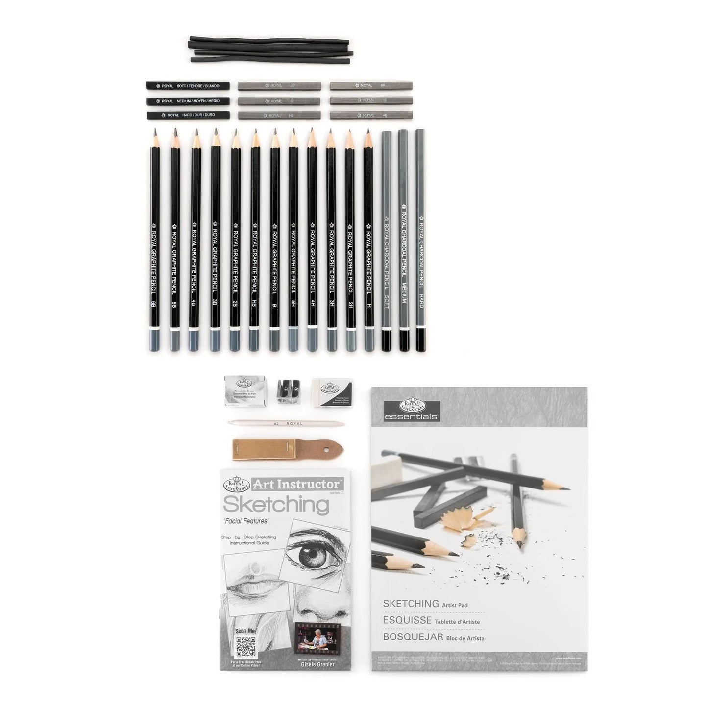 Facial Features Sketching Art Set 35 PCS