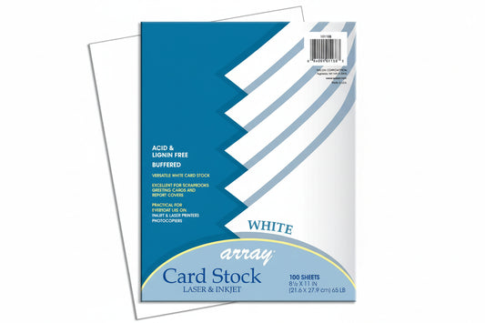Card Stock 8-1/2" X 11" White PQT.40 – imagen 1 - JA Riollano
