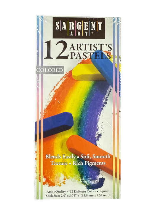 COLORED SQUARE CHALK PASTELS PQ.12