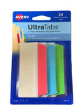 ULTRA TABS ASSORTED COLOR 3"X1.5" 24 2-SIDED TABS