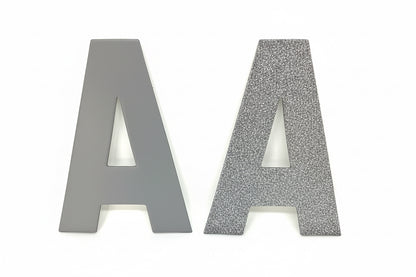 ALPHABET CARDBOARD STICKER-SILVER