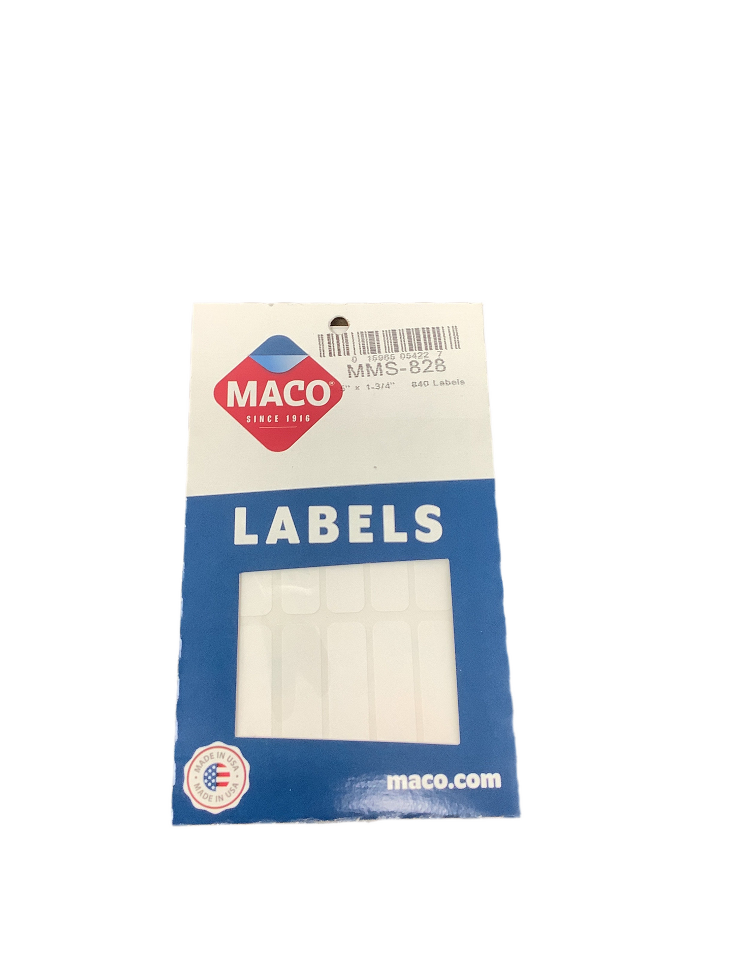 Labels 1/2"x1-3/4 White 1000 PC