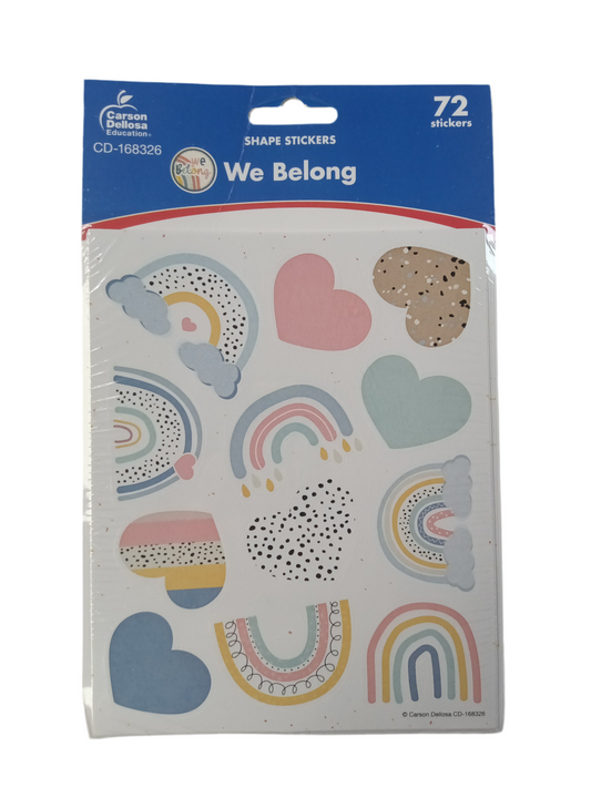 WE BELONG SHAPE STICKERS