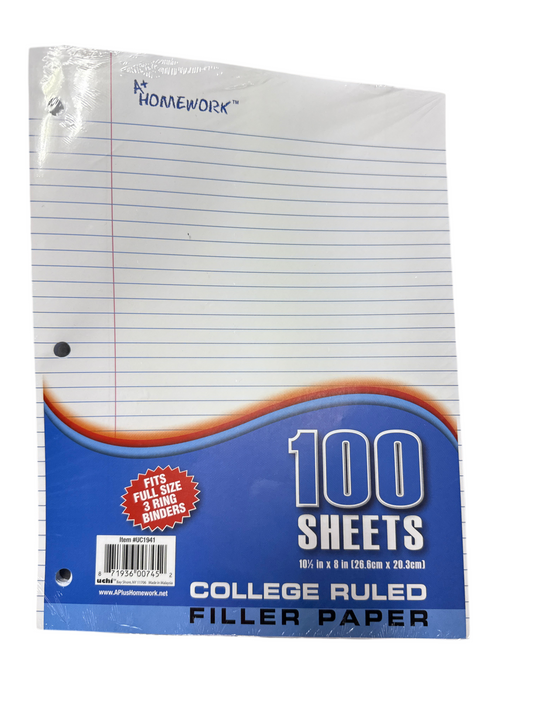 100 SHEET COLLEGE RULE