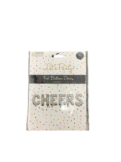 BALLOON FOIL CHEER GOLD/SILVER 4'X12'