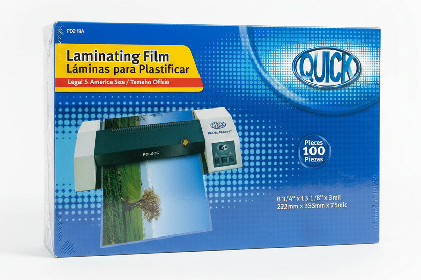 Laminating Pouch Film OFICO 75 Mic 222mmx333mm/ 8 3/4"x13 1/8"x 3mil (100 Pcs P/Pck)