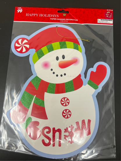 CHRISTMAS DECORATION HANGING PAPER