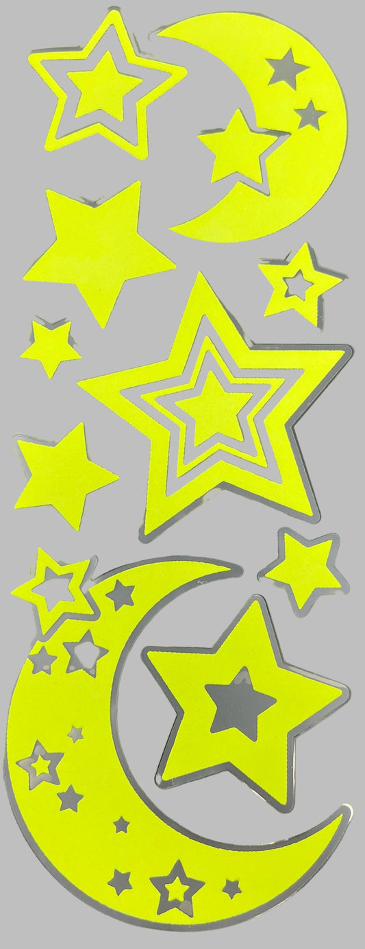 Glow in The Dark Stickers |  Moon Stars