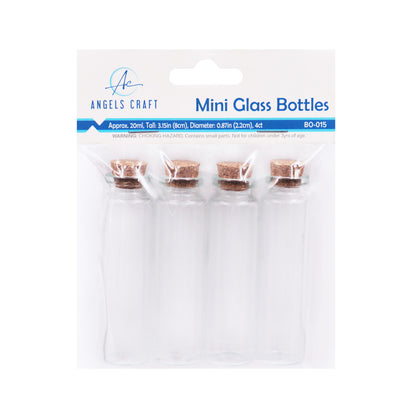 GLASS BOTTLES WITH CORK TOP