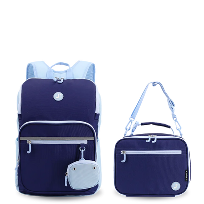 Junior Backpack With Lunch Box For School | Navy
