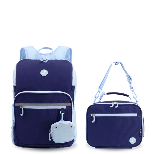Junior Backpack With Lunch Box For School | Navy
