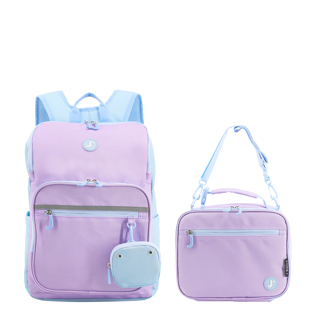Junior Backpack With Lunch Box For School | Purple
