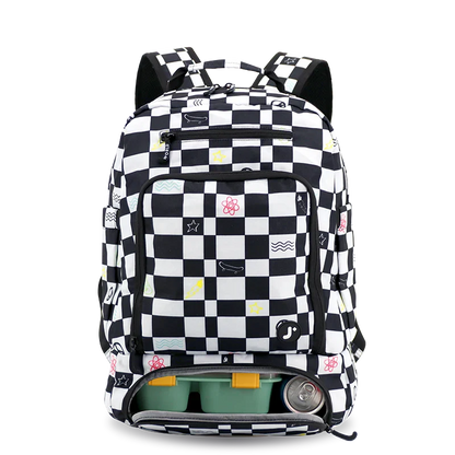 Packmate 2 in 1 Backpack With Built-in Lunch Bag | Icon Checkers