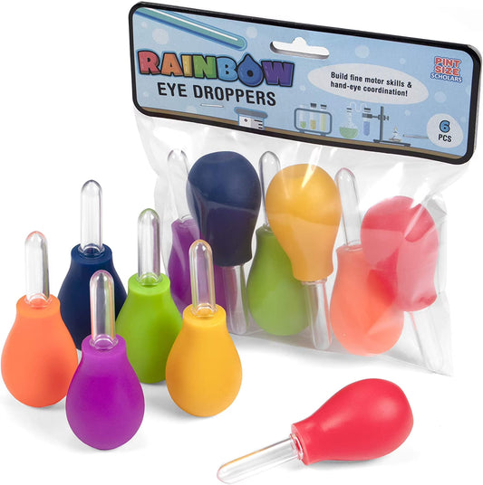 RAINBOW EYEDROPPERS 6PK