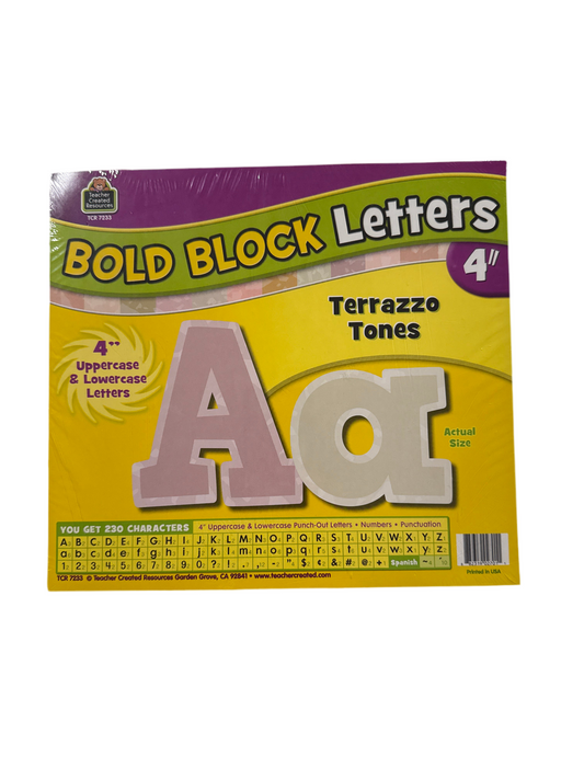 TERRAZZO TONES BOLD BLOCK 4" LETTERS COMBO PACK