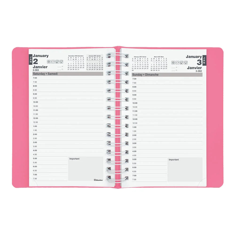 DAILY PLANNER PINK DAISY DESIGN