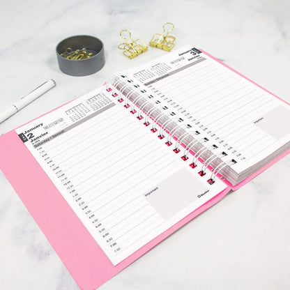 DAILY PLANNER PINK DAISY DESIGN
