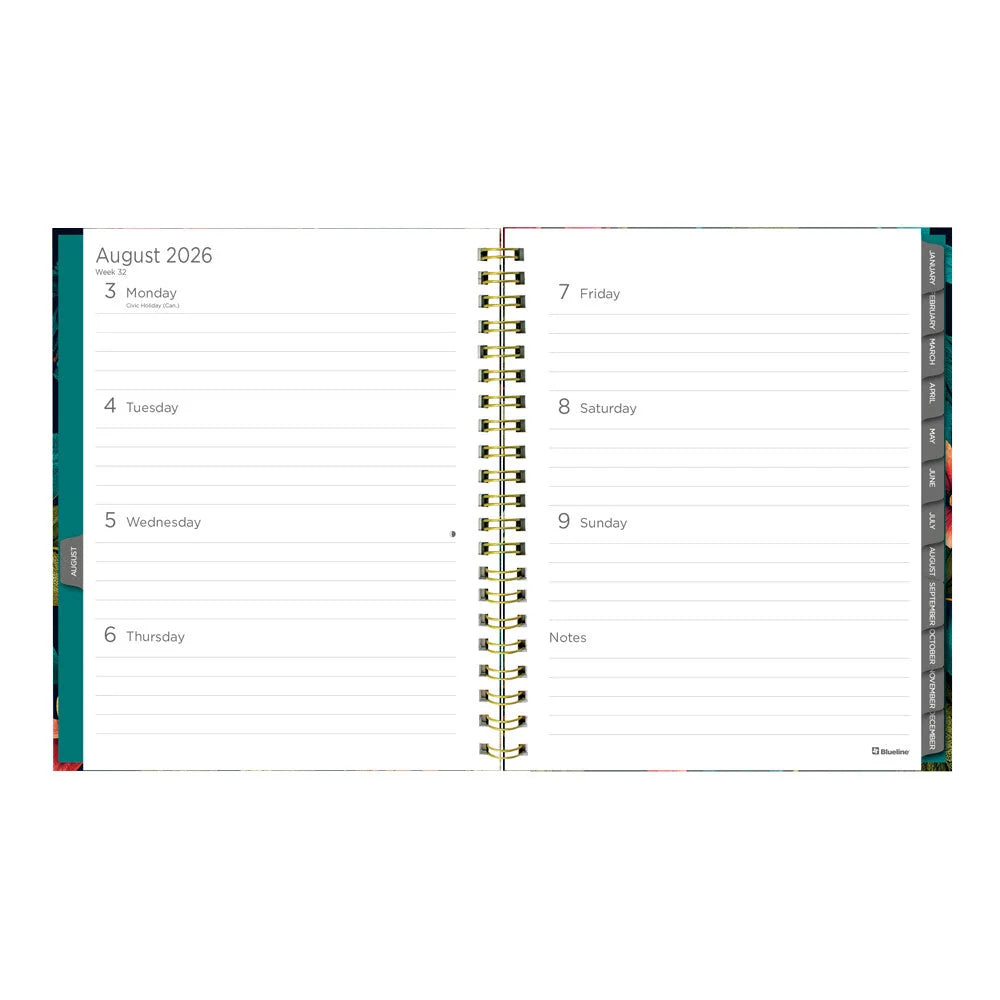 17-Month Weekly/Monthly Planner - Wildflower Glow