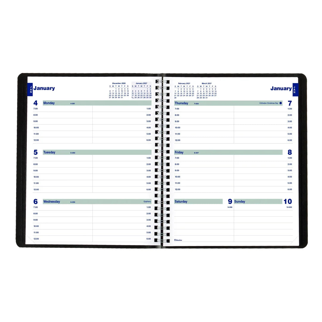12-Month Plan & Link Weekly Appointment Planner - Black