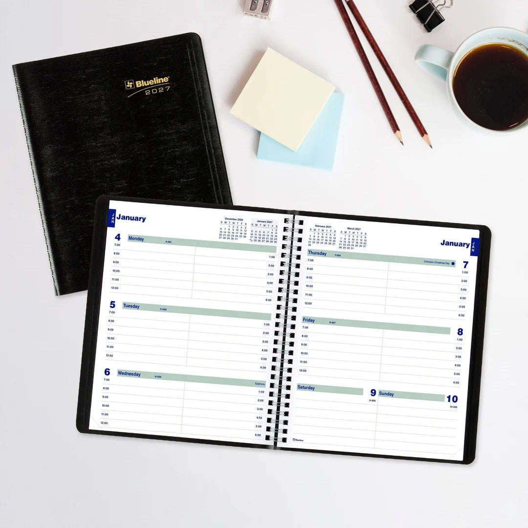12-Month Plan & Link Weekly Appointment Planner - Black
