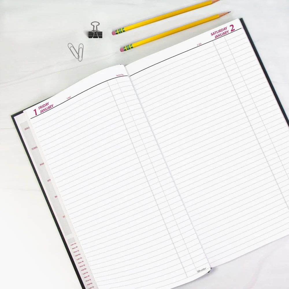 Traditional Daily Appointment Planner - Black