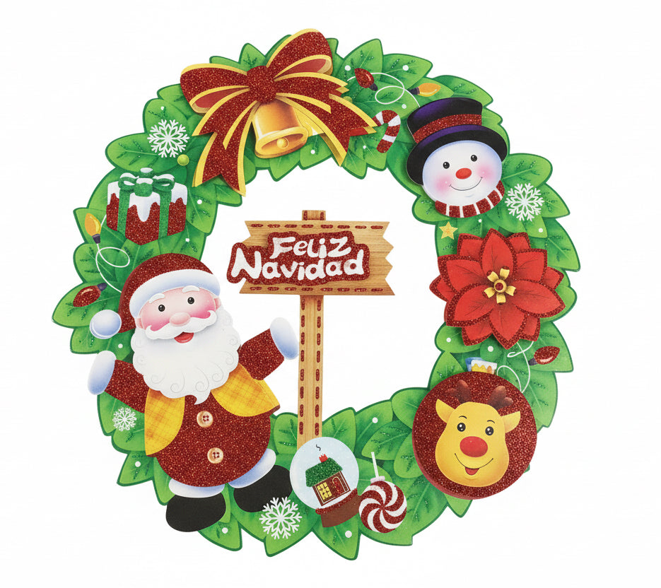 Feliz Navidad Paper Plaque 3ASTD