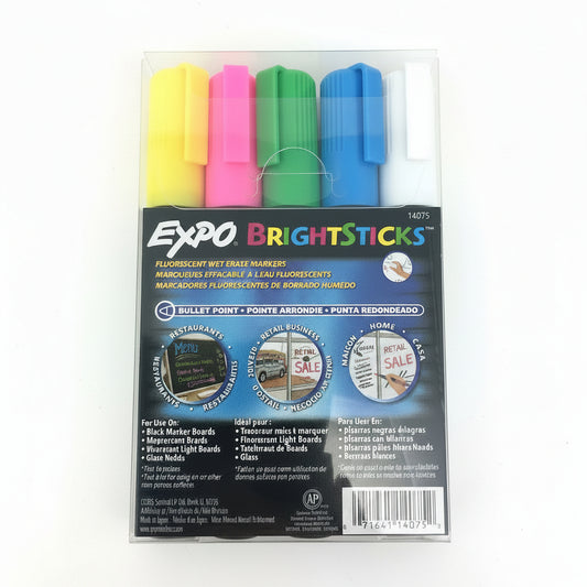 EXPO Bright Sticks Markers Pkg. 5