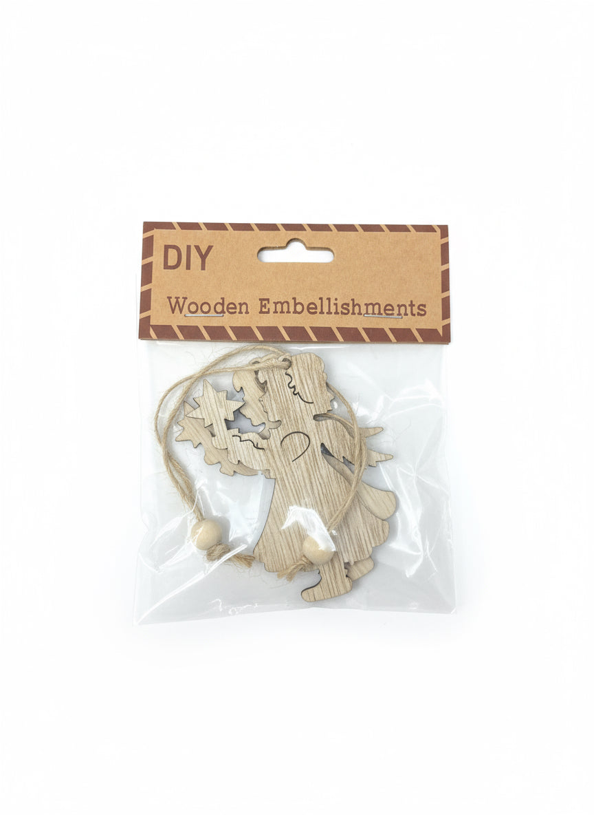 WOOD XMAS EMBELLISMENTS ANGEL