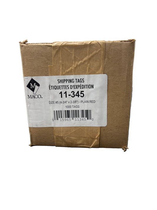 MAC Shipping Tags Red