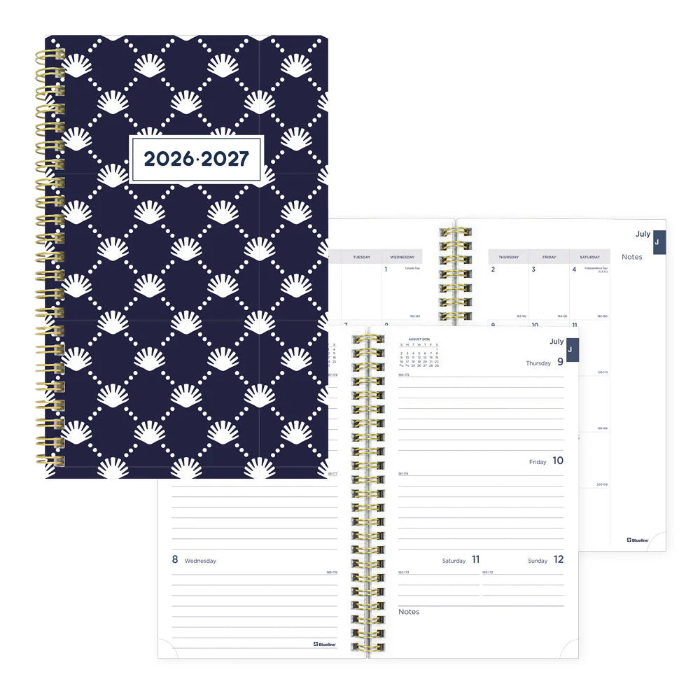 Academic Weekly Planner Nautical Shells