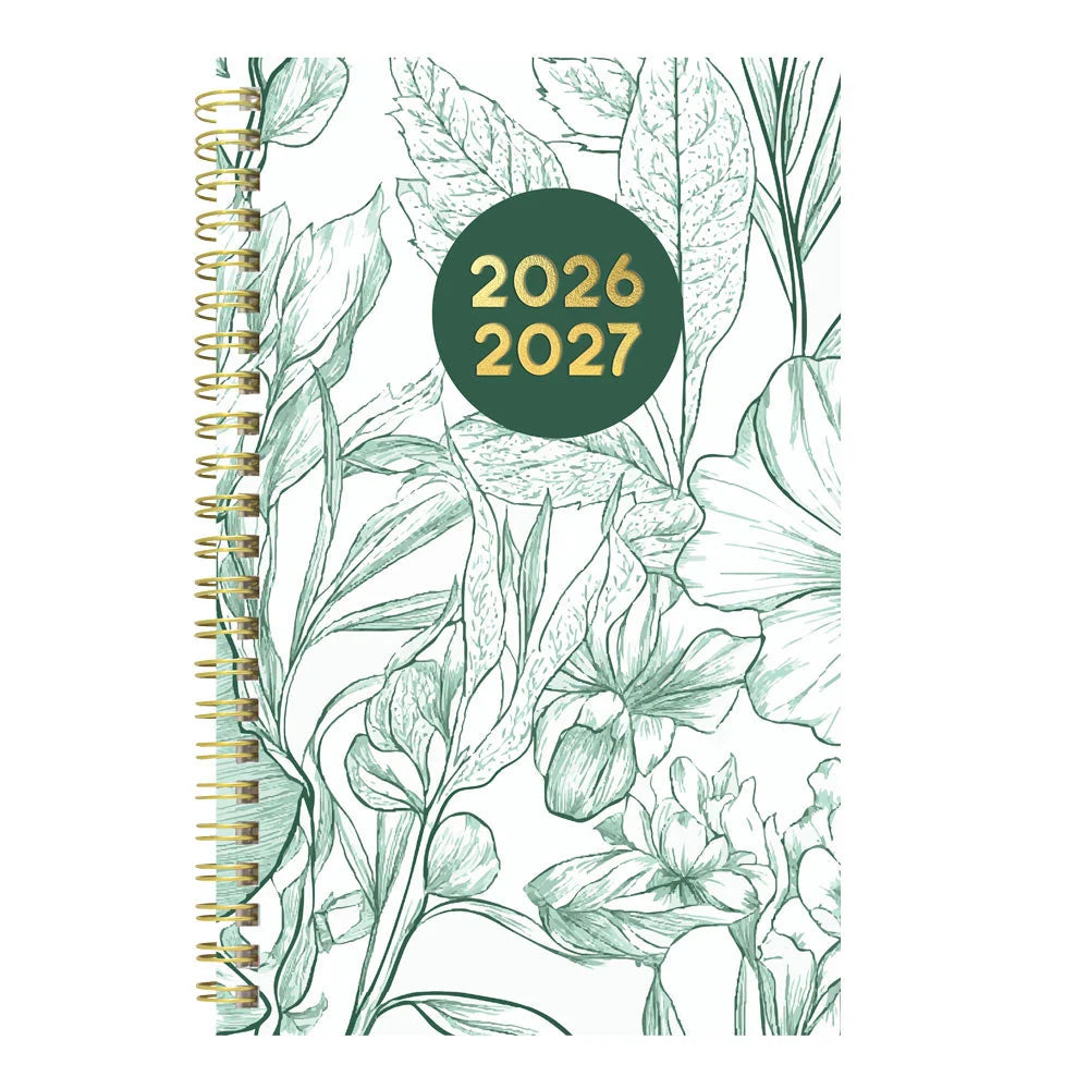 Academic Weekly Planner, Floral, 2026 - 2027
