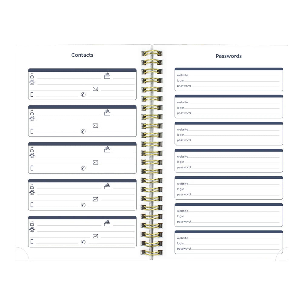 Academic Weekly Planner Floral Green
