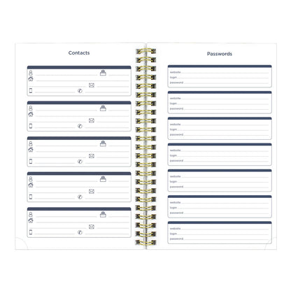Academic Weekly Planner Floral Green