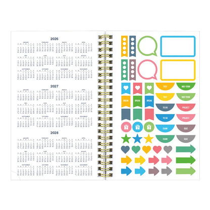 Academic Weekly Planner Floral Green
