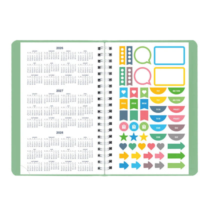 Academic Daily Planner Fashion Green