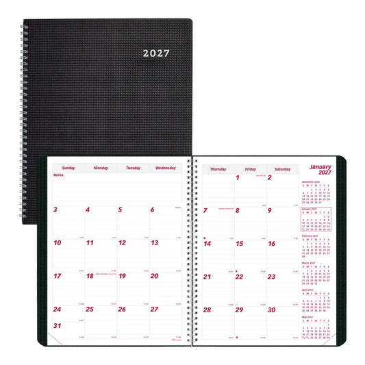 14-Month DuraFlex Monthly Planner - Black