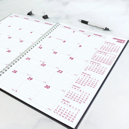 14-Month DuraFlex Monthly Planner - Black