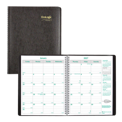 14-Month EcoLogix Monthly Planner - Black - JA Riollano