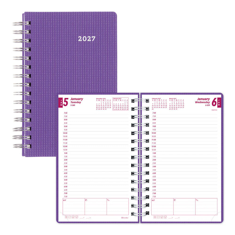 DuraFlex Daily Appointment Planner - Purple