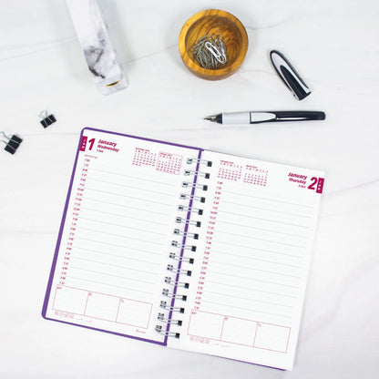 DuraFlex Daily Appointment Planner - Purple