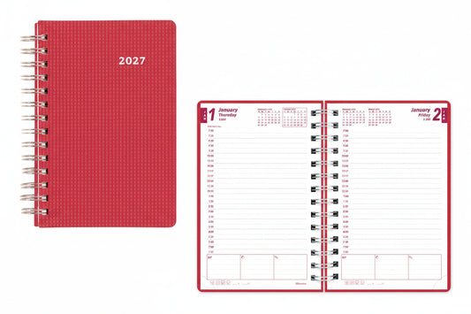 DuraFlex Daily Appointment Planner - Raspberry