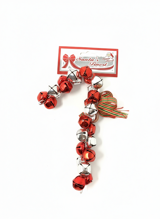 CANDY CANE W/ RIBBON 13CM 1PC WHR