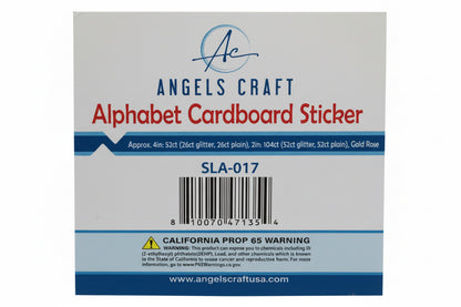 Alphabet Cardboard Sticker Gold Rose (SLA-017)