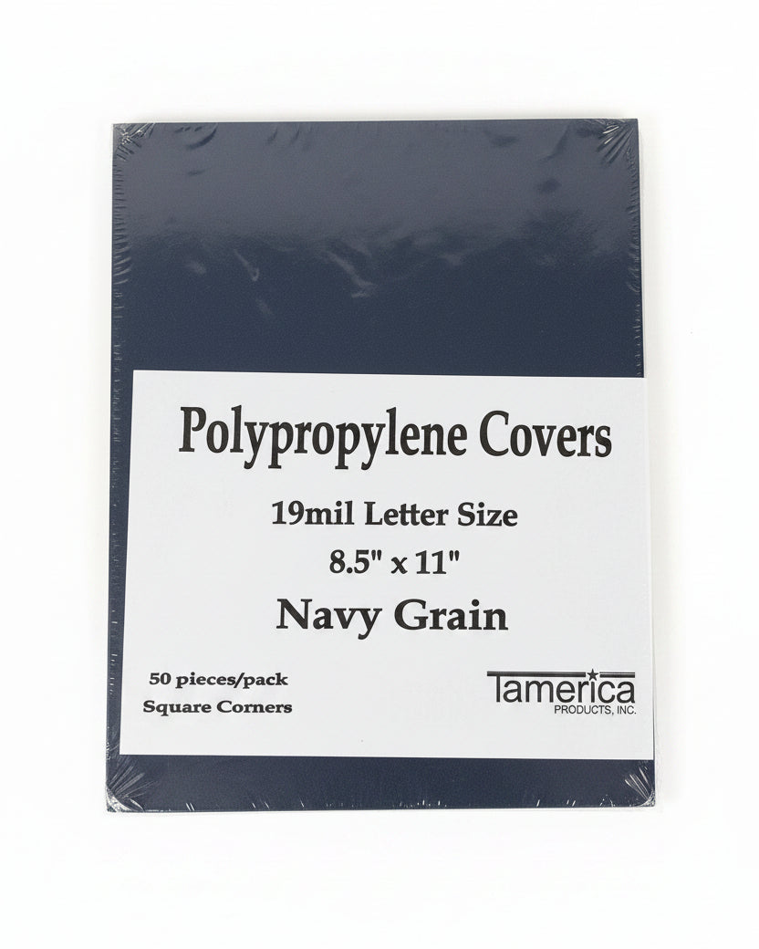 Cover Plastic Leather Grain Navy 19m 50 pc