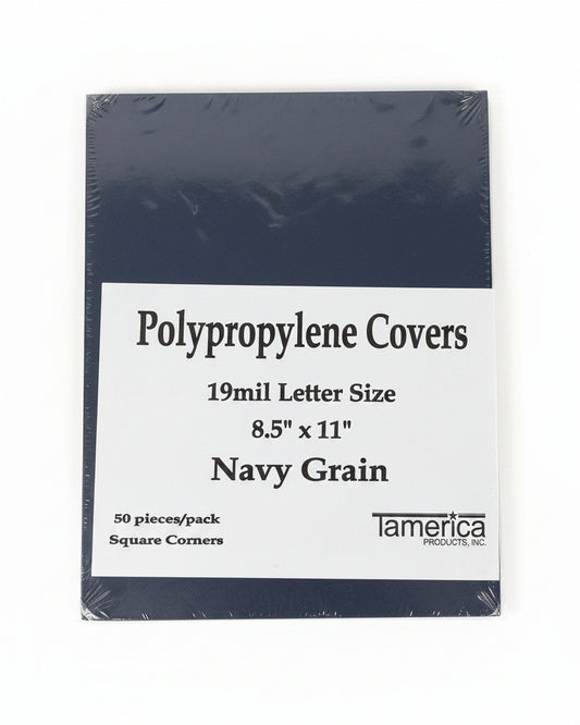 Cover Plastic Leather Grain Navy 19m 50 pc