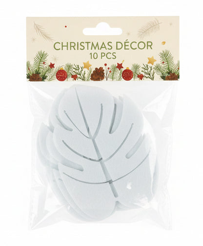 Felt  Leaf White  10PCS